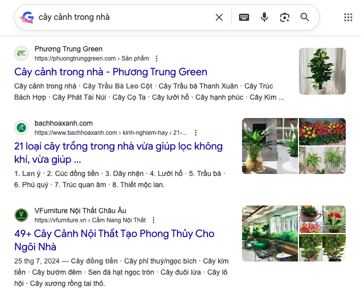 Tên miền chứa từ khoá trước đây